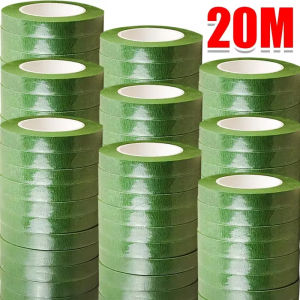 20Rolls Self-adhesive Bouquet Floral Stem Tapes Floriculture Tape Stamen Wrapping Florist DIY Flowers Packaging Crafts Decor