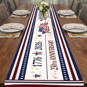 VIKAMA American Independence Day Able Runner Decoration Patriotic Theme Dining Table Decoration Home Decoration
