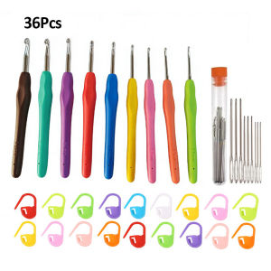 9 Sizes Crochet Hooks 2.0-6.0mm Knitting Yarn Hook Kit Stitch Marker Crochet Needles For Beginners DIY Projects and Craft Lovers