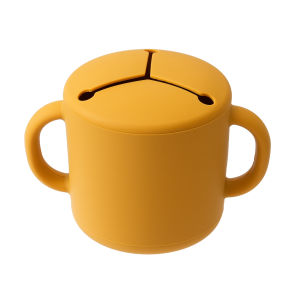 Color Kids 1PCS Silicone Baby Training Snack Cup Pure Color BPA Free Portable Feeding Food Container For Toddlers Baby Stuff