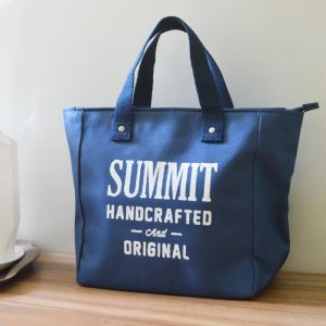 กระเป๋าใส่กล่องมื้อเที่ยงผ้าใบแบบพกพา กระเป๋าใส่ของสำหรับแม่ กระเป๋าใส่ของสำหรับใช้ในที่ทำงาน กระเป๋าใส่ของขนาดเล็ก วัสดุผ้าใบ