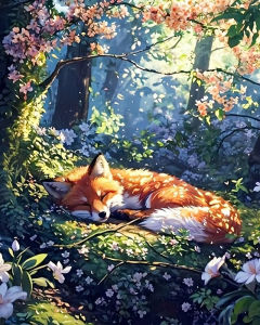 Digital Oil Painting Fox Animal DIY Oil Painting By Numbers Forest Landscape Picture Artcraft On Canvas Home Decoration Gift