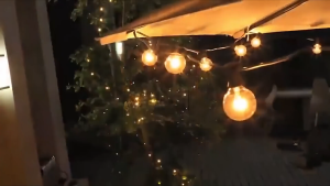 โคมไฟแขวนโซล่าเซลล์/ปลั๊กพร้อมรีโมท หลอดไฟ G40LED สายไฟยาว ไฟตกแต่งสวนแบบโซล่าเซลล์