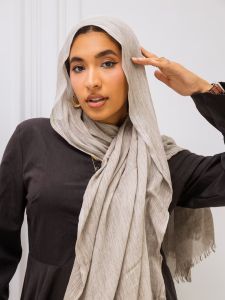 Crinkle Cotton Rayon Hijab With Fringe Solid Muslim Scarf Shawls For Women Islam Headscarf Head Wrap Ramadan Eid 190*80cm