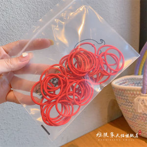 เรียบง่าย ยางรัดผมสีแดงสําหรับทารกสไตล์ปีใหม่พื้นฐาน หลากหลาย เครื่องประดับผมสําหรับเด็กผู้หญิงอนุบาล สไตล์เกาหลี โดย Banpeixiang