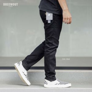 Celana Chino Panjang Pria Stretch Melar Tebal Slimfit Skinny Size 27-32 Premium Warna Hitam