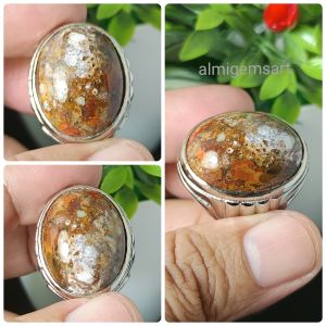 cincin batu Garut motif kembang real picture