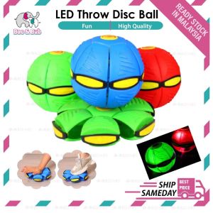 Magic Flying Saucer Ball UFO Flat Throw Disc Ball with LED Light Toy Outdoor Kids  Sports Balls