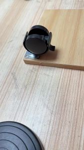 4Pcs Furniture Caster Wheel Table Plate with Brake 1.5 Swivel Castor Wheel Replacement Trolley Cart DIY Shelf Roller Black