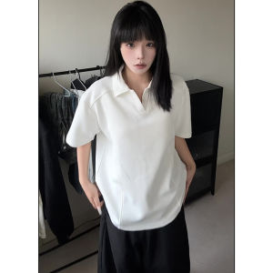 American Retro Short Sleeve POLO Shirt Men Summer Heavy Trend High Sensation Loose Match All Teenagers Half Sleeve T-shirt