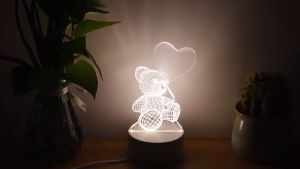 3D Night Light Bedroom Energy Saving Night Lamp Acrylic Tri-Color Night Light Carton Cute Personalized Lamp For Gift Night Lamp High Quality XPH625