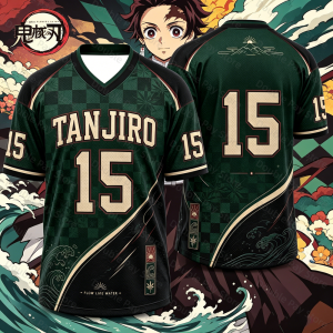 Bandai | Demon Slayer Kamado Nezuko Sports Jersey Mens shirt Women t-shirt Summer Short Sleeve Anime Casual Pink Football Tee Tops