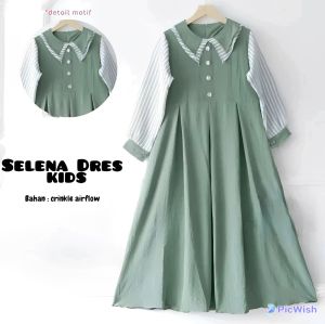 Model Baju Lebaran Tahun 2024 Aesthetic Cantik Gamis Anak Remaja Tanggung Dewasa Outfit Casual Simple Elegant Beauty Fashion Korean Girls Masa Kini Trendy Dress Simple Kemeja Bahan Crinkle Airflow Premium