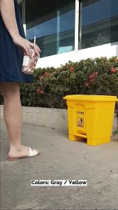 Kleensafe Heavy Duty Plastic Trash Bin 25L Step Foot Pedal Kitchen Garbage Trash Can Restroom Waste Bin Pedal trash bin Dust Bin Recycling Bin for bathroom