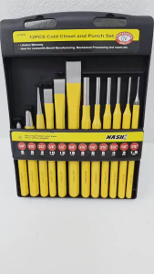 NASHI เหล็กตอก เหล็กส่ง 12ตัวชุด ชุดเหล็กสกัด เหล็กส่งปิ้น เหล็กมาร์ค เหล็กนำศูนย์ วัสดุเหล็กโครเมียมวาเนเดียม สินค้าพร้อมส่ง