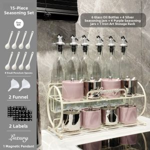 Mr.Snail | High-end Luxury Ceramic Salt Shaker with Spoon Kitchen Set