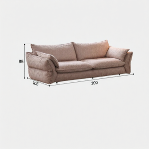 SHENGNIWEIER | Ghế Sofa Toàn Bộ Rửa Được Chất Liệu Chenille Linen Kiểu Kem
