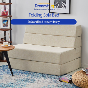 DreamHug Folding Sofa Bed with Zipper Full Cover Single/Double Sofabed 10-Year Warranty