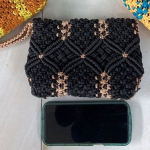 dompet rajut jinjing handbag untuk bawa uang koin KTP KARTU KARTU