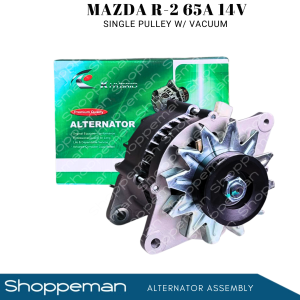 MAZDA R-2 R2 ALTERNATOR ASSEMBLY SINGLE PULLEY WITH VACUUM 65A 14V