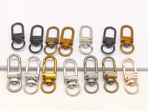 50Pcs Zinc Alloy Keychain Swivel Snap Hooks DIY Lobster Clasp Keychain Buckle