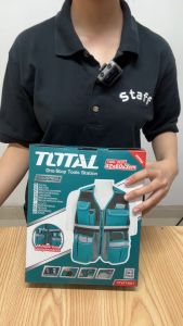 Áo gile đựng dụng cụ Total TTVT1601 Kích thước 42x60x3cm Chất liệu lưới thoáng khí Tải trọng tối đa 3kg - Thinksafe