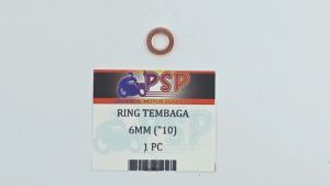Ring Tembaga 6mm Kunci \"10 (Harga Per 1 Biji) - Reng Plat Pelat Tembaga M6 Diameter 6 Mili Tebal 1