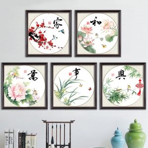 Fully Dazzling Diamond Chinese Style Cross Stitch Home Decor