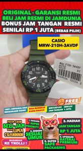 CASIO ORIGINAL - CASIO MRW-210H-3AVDF - MEN NG - Resin Hijau Jam dunia JD18ST # Jam Tangan Pria Jam Tangan Anti Air + CASIO MRW-210H-3A MRW 210H 3A MRW-210H 210 H MRW210 MRW-210 MRW210H MRW-210 $ RS