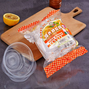 Thickened Disposable Food Grade Plastic Lunch Box Set with Lid Square Takeaway Partition Clear Plastic Packaging Box