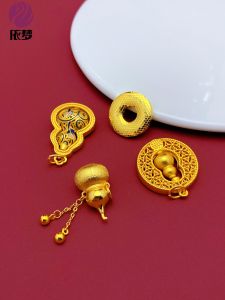 จี้หมุนเคลื่อนที่แบบสีทอง จี้หัวเข็มขัด จี้หัวเข็มขัด DIY จี้หัวเข็มขัดแบบมีศิลปะ เครื่องประดับแฟชั่น เครื่องประดับโลหะผสม