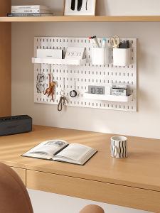 No-Drill Hole Board Shelf Student Dormitory Desk Wall Storage Basket Upper-Bed Storage Magic Tool Acrylic Organizer Rack