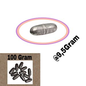 [ isi 100 Gram ] Timah Pancing Model Kapsul No.1 - Berat 95g | Ukuran 198mm Panjang & 87mm Diameter