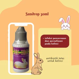 SUN-DROP ANTIBIOTIK TETES Untuk Hewan KELINCI 30ML