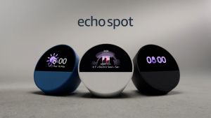 Amazon Echo Spot (2024 release) Smart alarm clock with vibrant sound and Alexa