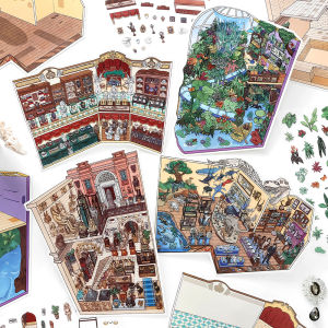 Stereoscopic DIY Decorative Stickers for Miniature Scenes