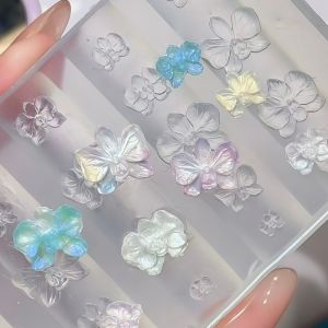 A Butterfly Orchid Ice Flower Butterfly Carved Relief Ocean Flower Exquisite Three-Dimensional Nail Decoration Nail Mold