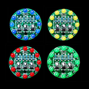 LED Round Water Lamp Production Kit Triode Sports Light Parts DIY Electronic Kit Fun Soldering Component Welding Skill Training