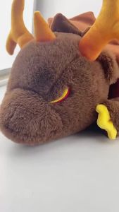 67cm Genshin Impact Plush Toy Game Zhong Li Morax Dragon Toy Soft Stuffed Plushie Doll Pillow Home Decor Children Christmas Gift