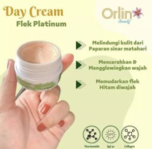 Orlin Beauty Skincare Paket Flek Platinum Mencerahkan Wajah Mengencangkan Kulit Memudarkan Flek Hitam Skincare BPOM (1 paket dapat dowble bonus)