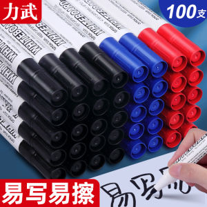 Bút Xóa Bảng Trắng BBA50 50 Cây 20mm Đầu Dày Màu Xanh Đen Bút Viết Cho Trẻ Em Học Sinh Giảng Viên Dung Tích Lớn Không Độc Hại