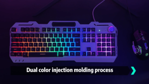 EWEADN GX810 Gaming Keyboard Wired-LED Backlit 104 Keys Full-Size Silent Keyboard Office Ergonomic Keyboards Black With Knob Switch For Desktop Computer And Notebook Universal Office Supplies And Accessories Cheap