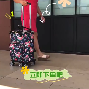 Thickening Portable 4/5 Wheel Trolley Rack Aluminum Alloy Foldable Pullling Rod Carrier 25kg