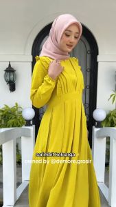 Nadheva Gamis Muslim Anak Perempuan Crincle Airflow Polos By Demore