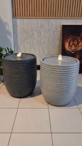 น้ำพุน้ำล้นตั้งพื้น รุ่นทรงกลมสูงโมเดิร์น2591 มี4สี น้ำพุล้นแต่งบ้านเสริมฮวงจุ้ย น้ำพุแต่งสวนสวน