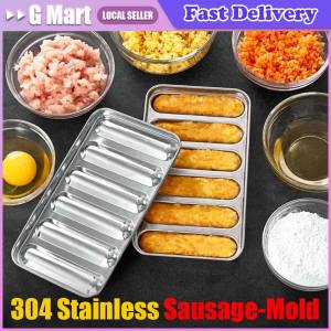 304 Stainless Steel Sausage Mold Childrens Hot Dog Making Mould DIY Baked Ham Sausage Maker Box Household Kitchen