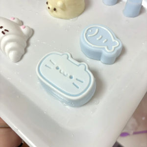 🧀Kawaii🧀Squishy Toy Pinch Toy Stress Relief Toy Cheese Cat Dessert(Non-edible) Cut Squeeze Slow Rebound Decompression Toy