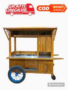 gerobak mie ayam kayu jati roda tiga