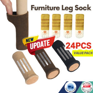 🇸🇬 24PCS Quiet Chair Table Leg Cover Socks Protection Non-slip Chair Foot Cover Floor Protectors For Furniture Legs sock