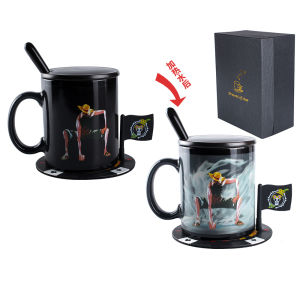 Tiktok Cup One Piece Luffy Zoro Discoloration Cup Christmas Gift Mug for Men Boyfriend Gift Box